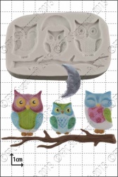 'Owl Family' Silicone Mould